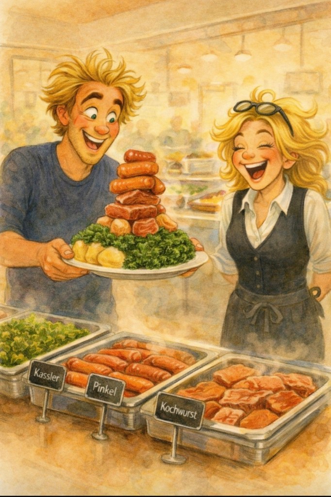 Oldenburger Grünkohl. Eine Kohlfahrt zu Restaurants und Gasthäuser. 